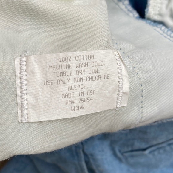 Vintage Abercrombie & Fitch Shorts Country Clothes Blue Chambray Baggy Men’s 36 - Picture 3 of 11